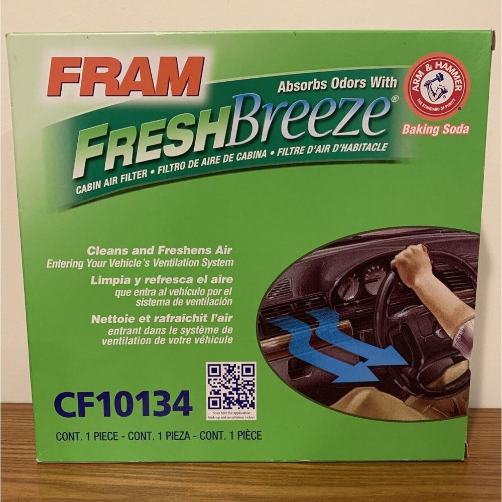 FRAM CF10134 Fresh Breeze Cabin Air Filter with Arm & Hammer SEALED 1-PACK